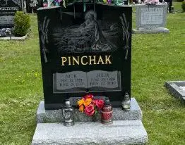 Custom laser etched granite - Pinchak