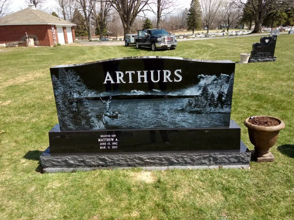 Granite Laser Etching Arthurs Memorial