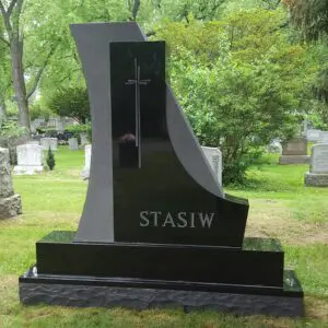 L-shaped granite monument