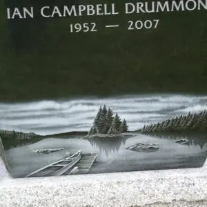 Granite inscriptions - Campbell - Custom laser etched head