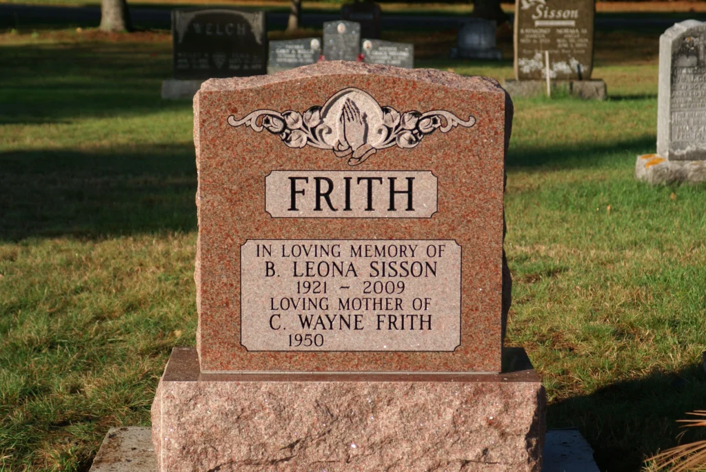 Red granite memorial